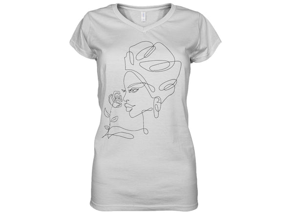 Lady Flower Women's Cotton T-Shirt